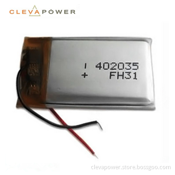 3.7V 250mAh rechargeable Battery for Earphone